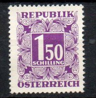 AUTRICHE Taxe 1,50s Violet 1950-57 N°245a - Taxe