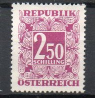 AUTRICHE Taxe 2,50s Violet 1950-57 N°249 - Taxe