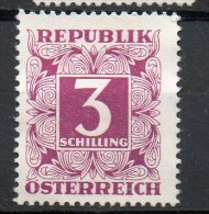 AUTRICHE Taxe 3s Violet 1950-57 N°250 - Taxe