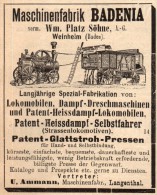 Original Werbung - 1911 -  Maschinenfabrik , U. Ammann In Langenthal , Badenia , Lokomobile !!! - Langenthal