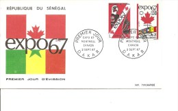 Exposition De Montréal -1967 ( FDC Du Sénégal à Voir) - 1967 – Montreal (Canada)