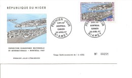 Exposition De Montréal -1967 ( FDC Du Niger à Voir) - 1967 – Montréal (Canada)