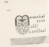 J1339 - Czechoslovakia (1945-79) Control Imprint Stamp Machine (R!): Mineral Water Heals And Invigorated - Thermalisme