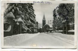 - Barcelonnette Sous La Neige, Avenue D'Italie, Église, écrite, Petit Format, Glacée, Peu Courante, Scans.. - Barcelonnetta