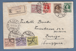 Vaticano - 1929 - Raccomandata Per La Svizzera - Storia Postale