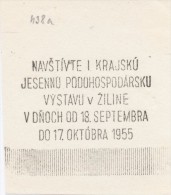 J1387 - Czechoslovakia (1945-79) Control Imprint Stamp Machine (R!): Visit I. Regional Agricultural Autumn Exhibition - Légumes