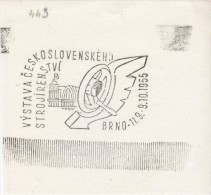 J1407 - Czechoslovakia (1945-79) Control Imprint Stamp Machine (R!): Exhibition Of Czechoslovak Engineering Brno 1955 - Proeven & Herdrukken