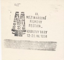 J1434 - Czechoslovakia (1945-79) Control Imprint Stamp Machine (R!): IX. International Film Festival Karlovy Vary 1956 - Essais & Réimpressions