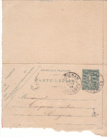 ENTIER POSTAL CARTE LETTRE - Letter Cards