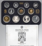 PIA - ITALIA - 1992 : Serie Monete Divisionale - Edizione "PROOF" - 9.500  Serie  !!!! - Jahressets & Polierte Platten