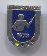 FENCING / SWORDSMANSHIP - Moscow 1973. Russian Pin Badge, 25 X 20 Mm - Fencing