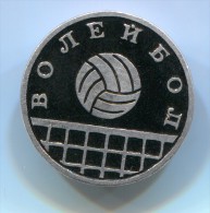 VOLLEYBALL -  Russian Vintage Pin Badge, Diameter 25 Mm - Voleibol