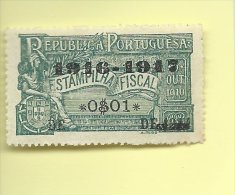 TIMBRES FISCAUX - TAX STAMPS - PORTUGAL - 1916-1917 - Oblitérés