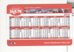 BRD Mannheim Taschenkalender 2012 Blum Reisebüro Leuchtturm Meer Kolosseum Rom - Kalender