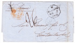 Grossbritannien 7.5.1855 Vorphila Brief Nach Constantinopel Mit Transit Und AK-Stempel - ...-1840 Precursori