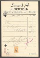 1946. OMSÆTNINGSAFGIFT 1 Kr. Yellow On Bill From Watchmaker & Goldsmith AARS 7/6 46. (Michel: ) - JF170342 - Steuermarken
