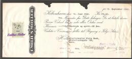 1940. Bill Of Exchange For 170 Kr. EMILIUS MØLLER With 25 øre Green And Black STEMPELMA... (Michel: ) - JF170546 - Fiscaux