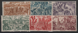 Inde Timbres  Avion Neufs  Tous Différents,  PA N° 11 à 16 Du Tchad Au Rhin - Unused Stamps