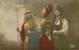 Militaria - Guerre 1914-18 - Patriotiques - Femmes - Femme - La Triple Entente - 2 Scans - état - Guerre 1914-18