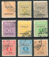 1943 Occupazione Anglo Americana (Sicilia) Serie Completa Usata - Anglo-american Occ.: Sicily