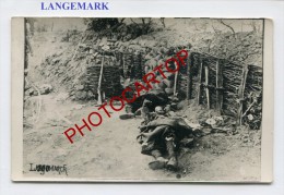 LANGEMARK-TRANCHEES-Morts-Cadavres-CARTE PHOTO Allemande-Guerre-14-18-1 WK-BELGIEN-BELGIQUE-Flandern- - Langemark-Pölkapelle