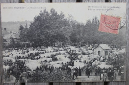 Carte Postale Ancienne Moulins-Engilbert Nièvre Le Champ De Foire Animée - Moulin Engilbert