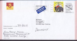 Sweden BG BANK Prioritaire 1:a-klassbrev Label 2002 Cover Brief Circus Zirkus Scott Elephant Elefant Stamp - Brieven En Documenten