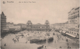 CPA - AK Bruxelles Brüssel Gare Du Nord Place Rogier Bahnhof Railway Station Strassenbahn Tram Tramway Belgien Belgique - Nahverkehr, Oberirdisch