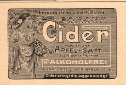 Original Werbung - 1905 - CIDER Apfelsaft , Apfel-Kelterei , H. Opitz In Rinteln A.d.W. , Mosterei !!! - Rinteln