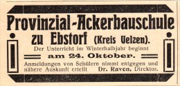 Original Werbung - 1905 - Ackerbauschule Zu Ebstorf , Kreis Uelzen , Dr. Raven !!! - Uelzen