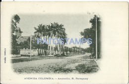 9037 PARAGUAY ASUNCION AVENIDA COLOMBIA POSTAL POSTCARD - Paraguay