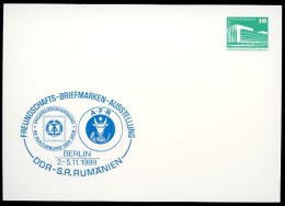 DDR PP18 D2/007 Privat-Postkarte AUSSTELLUNG DDR-RUMÄNIEN Berlin 1989 NGK 3,00 € - Postales Privados - Nuevos