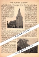 Original Zeitungsbericht - 1905 - Kirche Und Pfarrhaus Zu Wiedensahl , Niedernwöhren B. Schaumburg !!! - Schaumburg