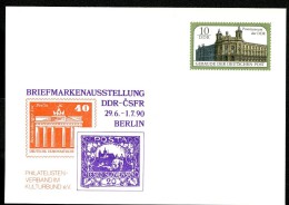 DDR PP21 D2/002 Privat-Postkarte AUSSTELLUNG DDR-CSFR Berlin 1990 NGK 6,00 € - Postales Privados - Nuevos