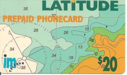 CARTE-PREPAYEE-USA-20$-JMC TELECOM-LATITUDE-PAPIER GLACE-GRATTE-TBE - Sonstige & Ohne Zuordnung