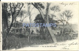 9061 PARAGUAY SAN BERNARDINO VISTA PARCIAL CIRCULATED TO ARGENTINA POSTAL POSTCARD - Paraguay