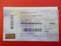 Ticket D'entrée Concert Spectacle The Rabeats Hommage Aux Beatles Bourse Du Travail Lyon 69 - Konzertkarten