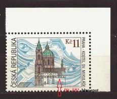 Czech Republic 2000 MNH ** Mi 265 Sc 3124 PRAHA PRAGUE Plate Flaw, Plattenfehler DV ZP2 - Unused Stamps