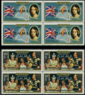 AITUTAKI 1977 Flag Island Silver Jubilee OVPT:OHMS 4-BLOCKS:2 - Aitutaki