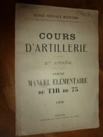 1926 ECOLE SPÉCIALE MILITAIRE De SAINT-CYR .....COURS D'ARTILLERIE ...TIR De 75 Nombreux Dessins - French