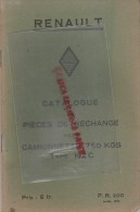RENAULT BILLANCOURT - CATALOGUE PIECES RECHANGE POUR CAMIONNETTE 750 KGS TYPE KZC- JANVIER 1934- RARE - Trucks