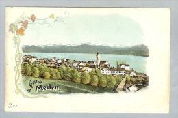 AK ZH Meilen 1909-08-14 Litho Künzli #5930 - Meilen