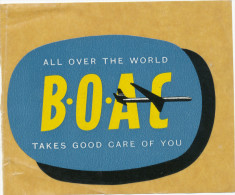 BOAC AIRLINE Vintage Old LUGGAGE LABEL ETIQUETTE - Etiquetas De Equipaje