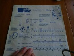 CB6 LC114 Trans European Airways - Document Interne Avec Renseignements Sur Le Vol - Sonstige & Ohne Zuordnung