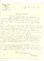 Lettre à Entête - Maurice PARIS, Tailleur à Liège - 1948 - 1900 – 1949