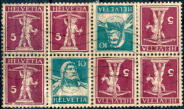 Svizzera-298 -1924 - Unificato: Z13 (o) - Privi Di Difetti Occulti. - Se-Tenant