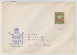 LIECHTENSTEIN VADUZ 22 JUIN 1951 POUR PARIS - Cartas & Documentos
