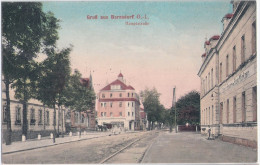 Gruß Aus BERNSDORF Kr Bautzen Hauptstraße Brauerei Hugo Minkner Bahnpost FRANKFURT ODER PRIESTEWITZ 19.5.1913 Gelaufen - Bautzen