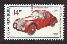 Czech Republic 2008 MNH ** Mi 556 Sc 3383 Sport Car JAWA 750 Plate Flaw, Plattenfehler - Unused Stamps