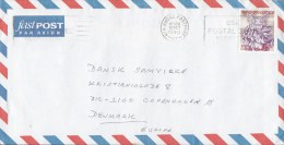 New Zealand FASTpost Par Avion NTH SHORE FASTPOST 1990 Cover To Denmark $1.80 Engel Angel Christmas Stamp - Covers & Documents